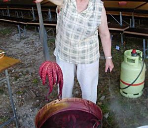 Cooking Pot & Galician Octupus, Pre-Fiesta in Sabucedo