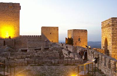 A sunset evening visit to the imposing castle of Jaén perched on a cliff