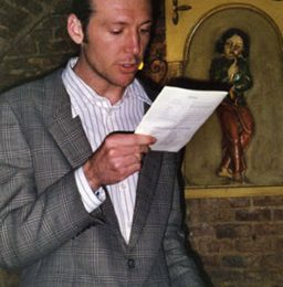 Robert, from Australia, reads a passage during the 2002 ceremony.