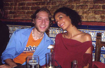 Stanford University graduates Brett and Nicole having a drink in “Las Cuevas.”