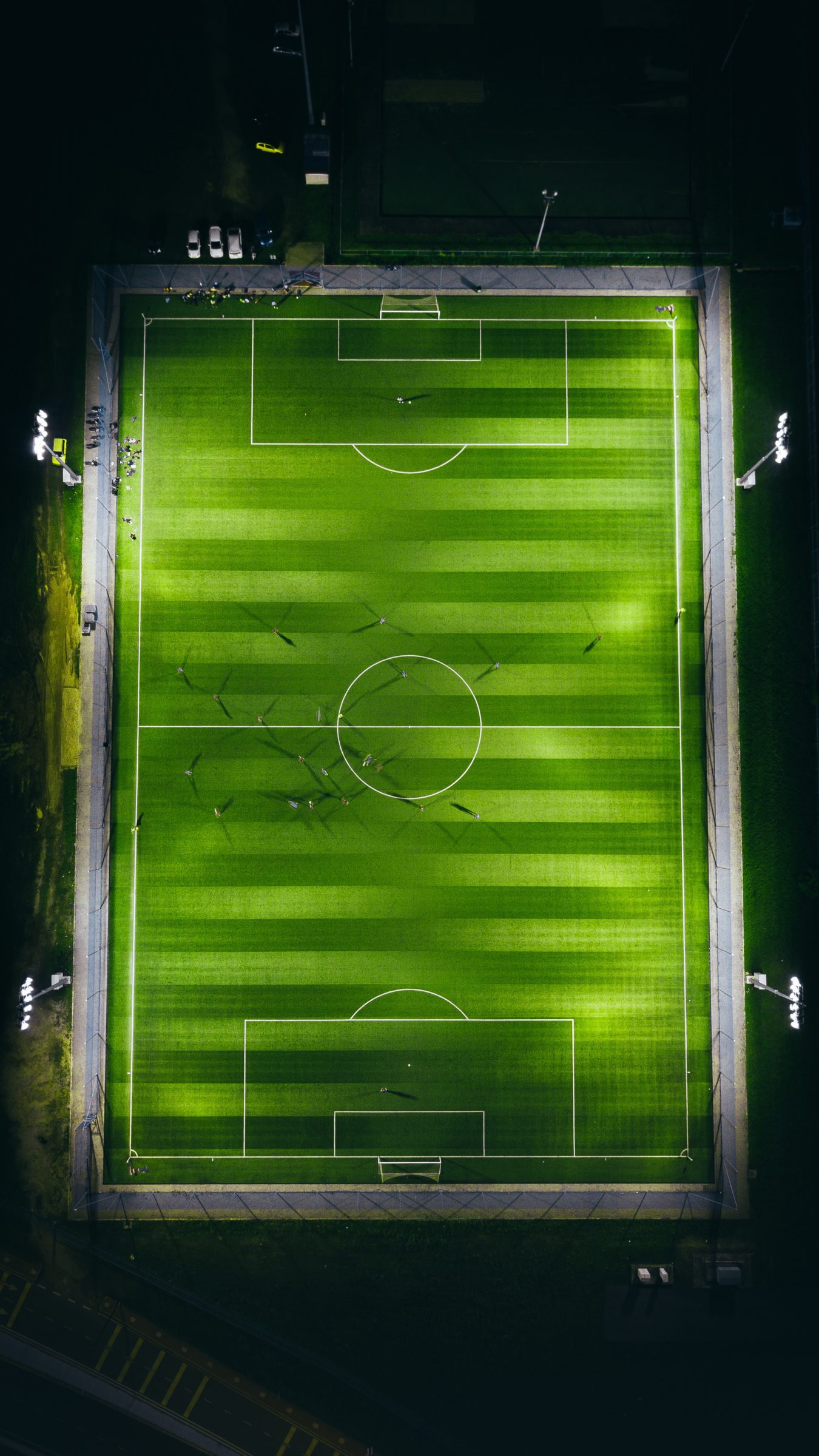 Night soccer field